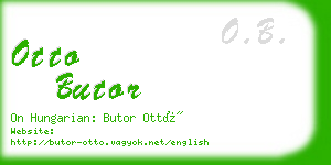 otto butor business card